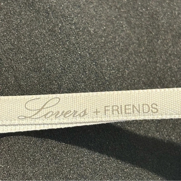 LOVERS + FRIENDS Sz S Reflection Style Lace Overlay Slip Cross Straps Maxi Dress - Picture 9 of 11